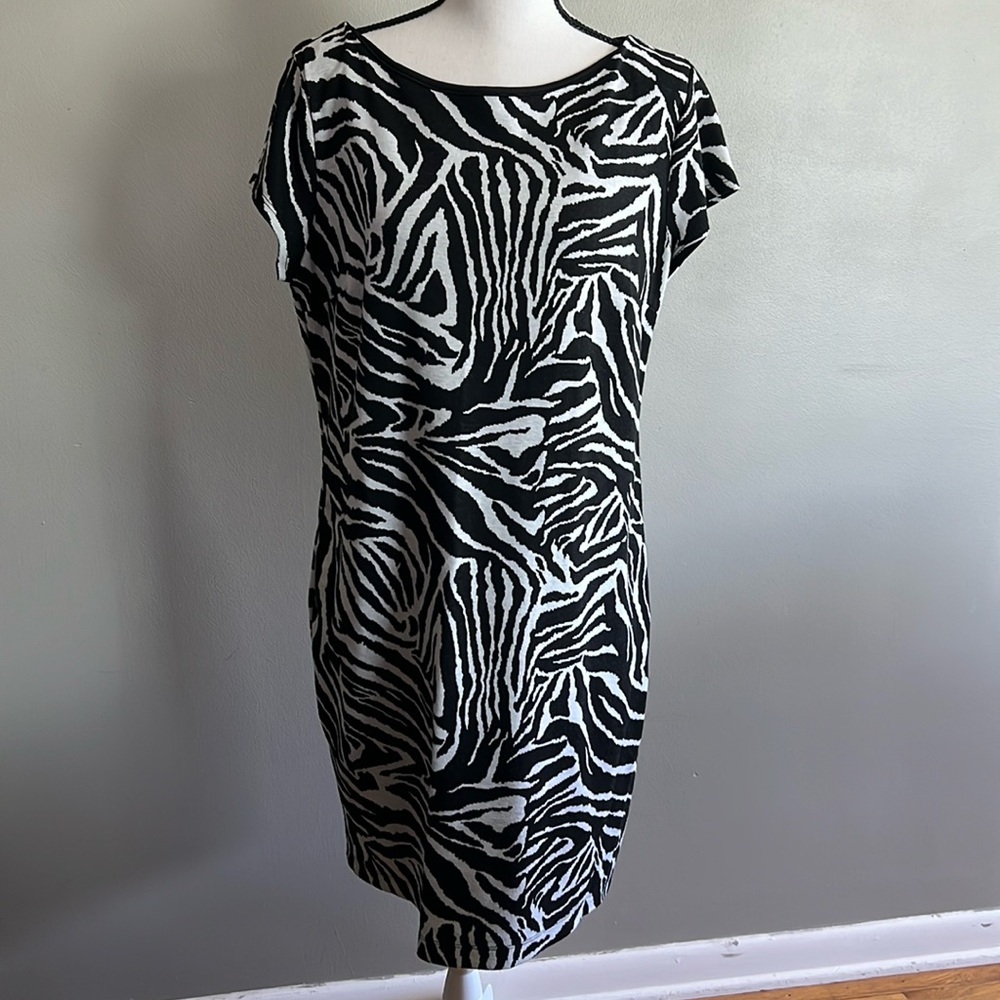 Cato animal print knit dress